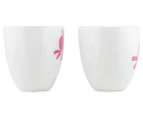 Christopher Vine Design Pink Bird Cage Green Tea Cup Set - White