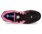 K-Swiss Women's X Court Shoe - Black/Shocking Pink/White 