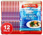 12 x Safcol Premium Salmon Pieces Pouch - Mediterranean Style 100g
