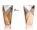 Lauxes Women's Cosmos Earrings - Amber Rhodium Colour Plated