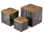 Set of 3 Nested Emporium Industrial Boxes - Natural/Brown
