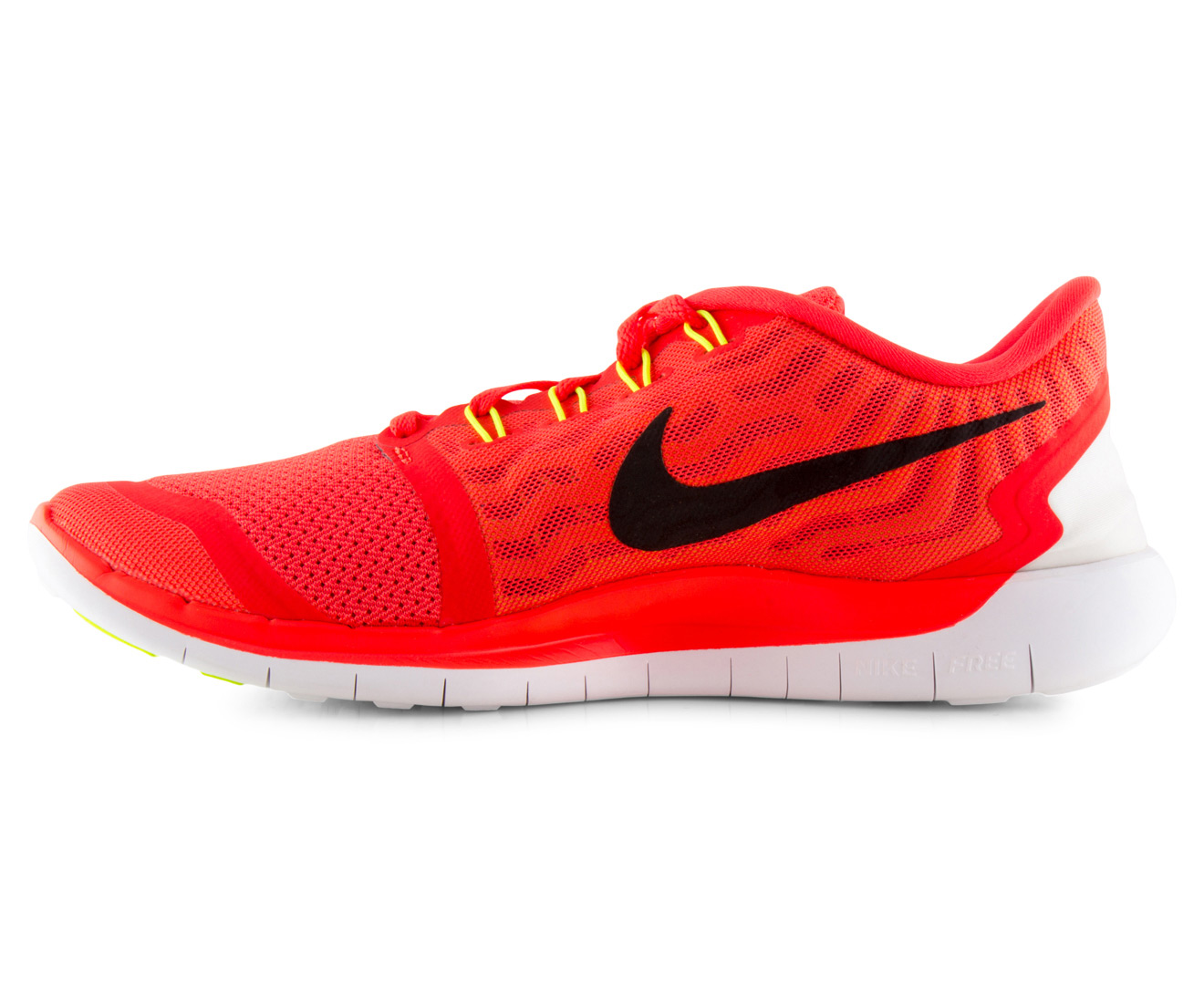 red yellow nike shoes