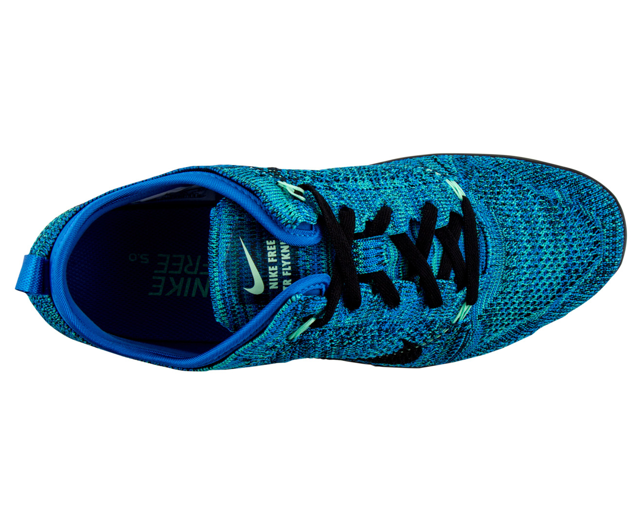 nike training free tr flyknit sneakers in gray and blue