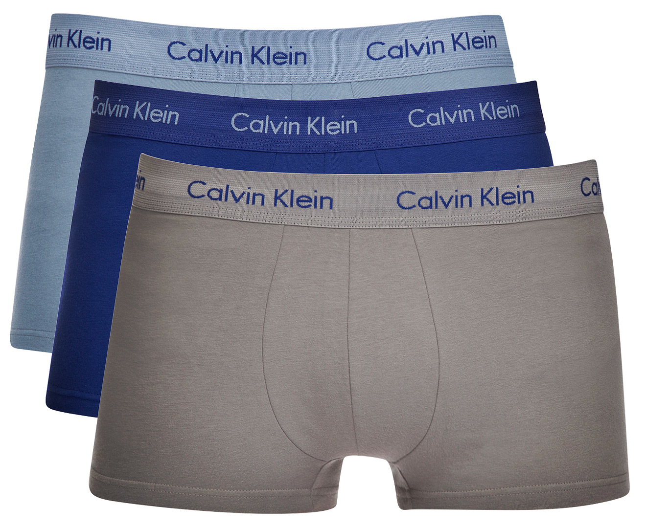 Calvin Klein Men's Cotton Stretch Low Rise Trunks 3-Pack - Multi ...