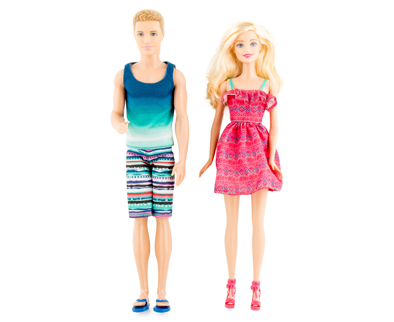 Barbie Car Beach Cruiser with Barbie Doll in Sundress and Ken Doll