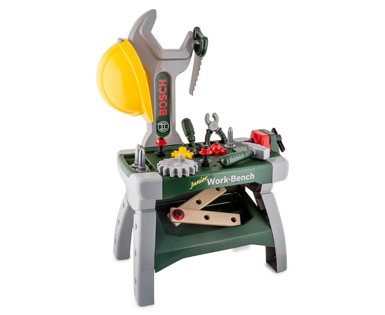 Klein Bosch 71cm Workbench Junior Mini Work Tools Set Hammer/Saw/Vice Kids Toys