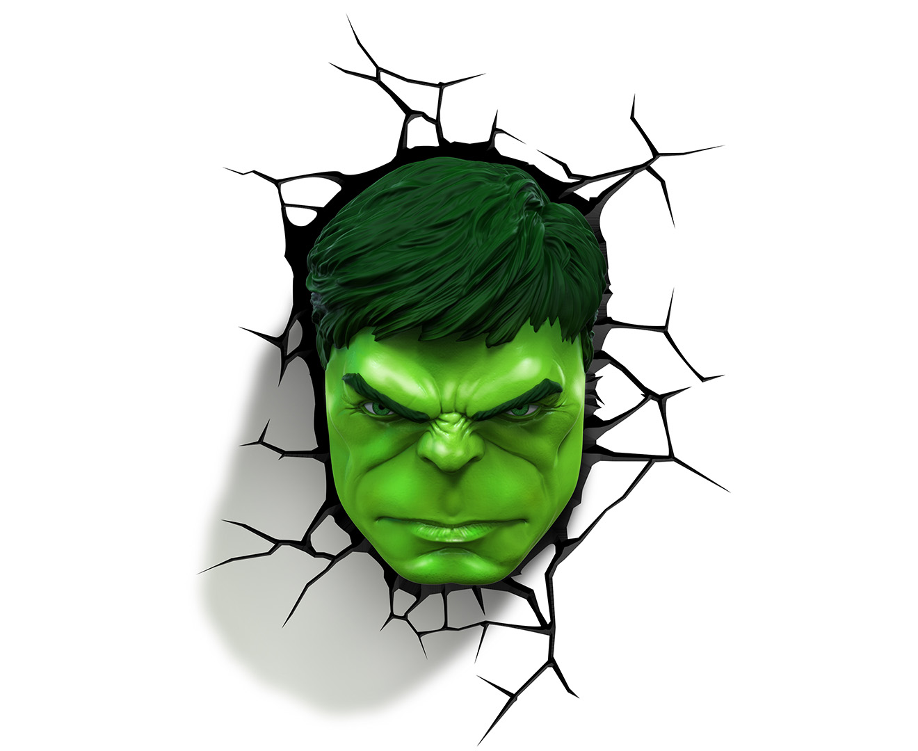 3D Marvel Hulk Face Mask Wall Light - Green | Mumgo.com.au