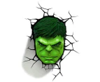 3D Marvel Hulk Face Mask Wall Light - Green