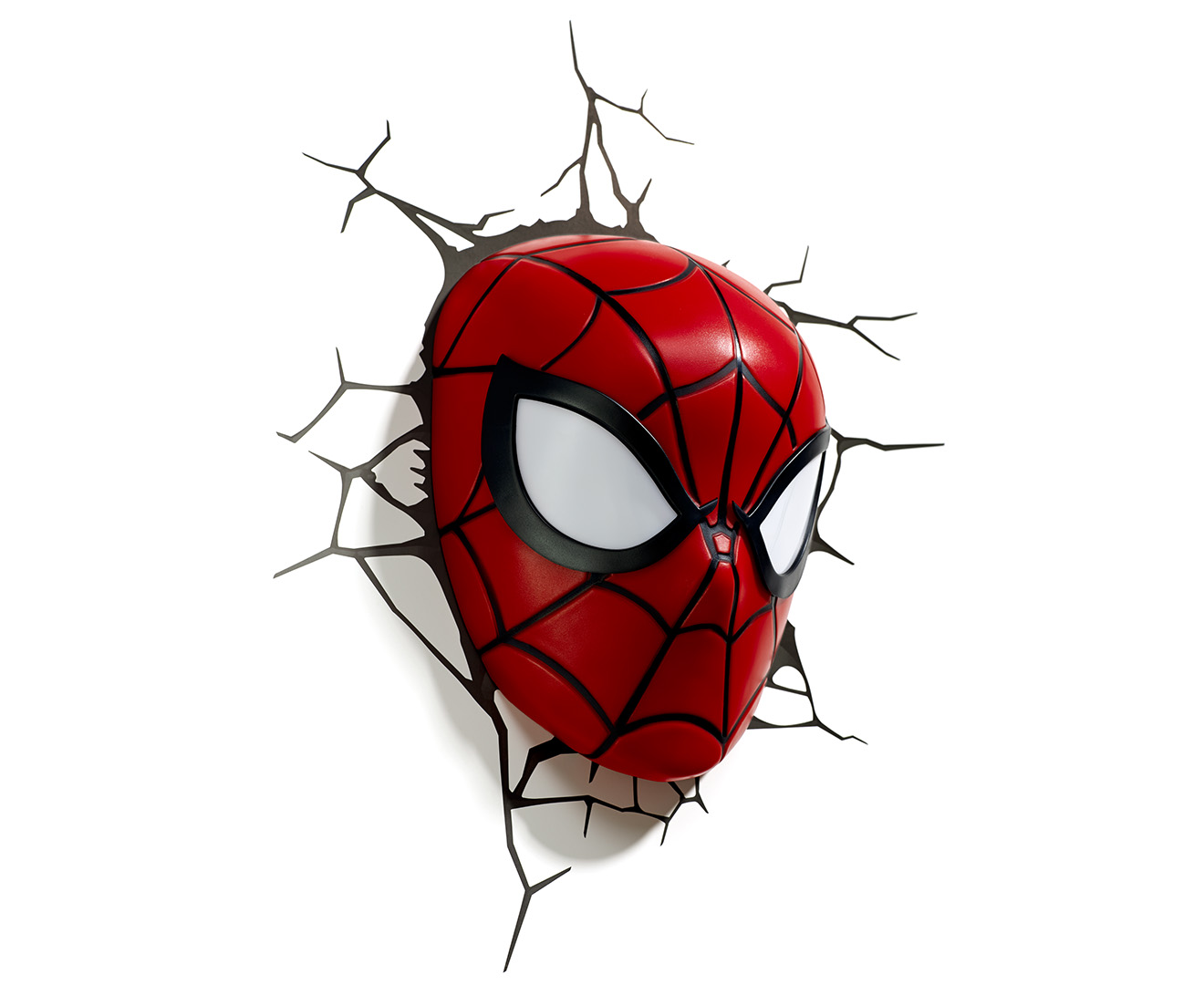 3D Marvel Spiderman Mask Wall Light - Red | Mumgo.com.au