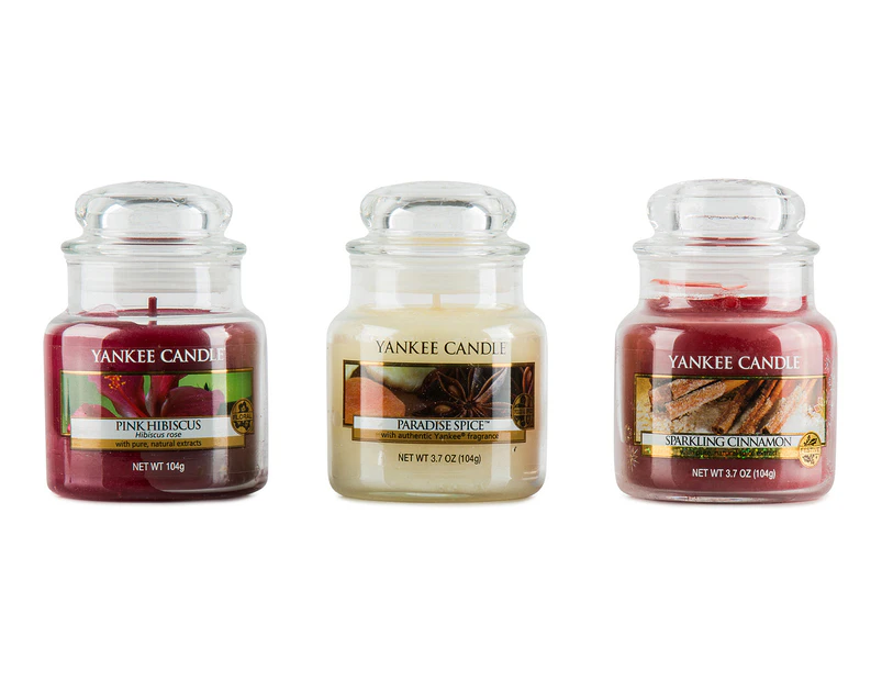 Yankee Candle 3-Pack Xmas Gift Box - Paradise Spice/Hibiscus/Cinnamon