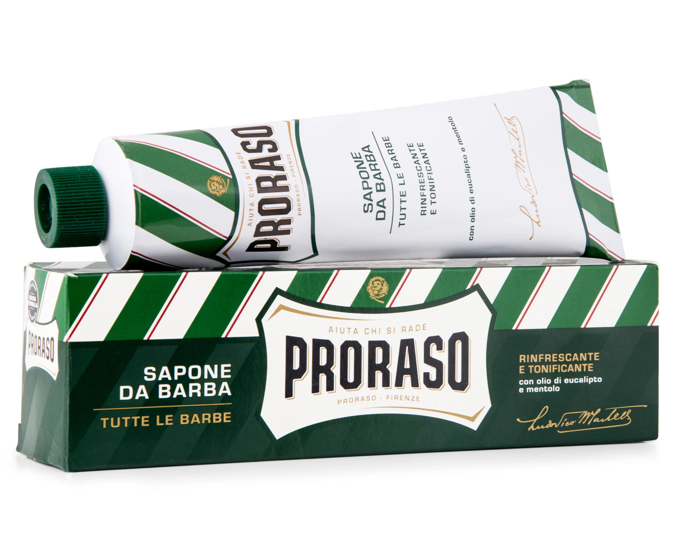 Proraso Shave Cream in a tube with eucalyptus and menthol 150ml