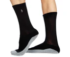 Polo Ralph Lauren Men's Size US 10-13 Rib Top Socks 3-Pack - Black/Grey