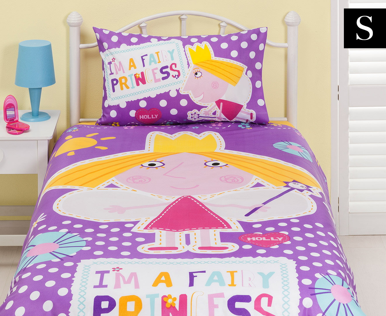 Ben Holly I M A Fairy Princess Single Quilt Cover Set Purple