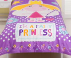 Ben & Holly I'm A Fairy Princess Single Quilt Cover Set - Purple