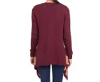 Volcom Women's Fireside Wrap Sweater - Burgundy
