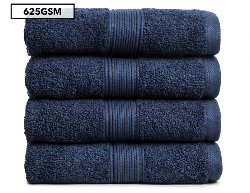Luxury Living 40x60cm Hand Towel 4-Pack - Navy