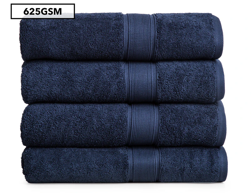Luxury Living 70x140cm Bath Towel 4-Pack - Navy