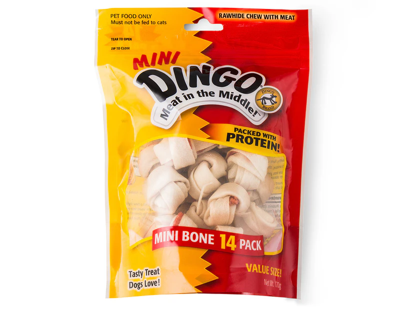 Dingo Mini Rawhide Chew Bone 14pk 170g