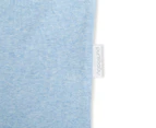 Purebaby Roll Up Sleeve Growsuit - Mid Blue Melange
