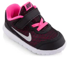 Nike Toddler Kids' Flex Experience 4 TDV Shoe - Black/Metallic Silver/Pink Pow
