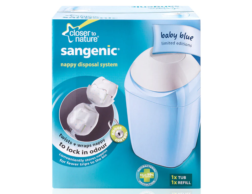 Closer To Nature Sangenic Nappy Disposal System - Blue