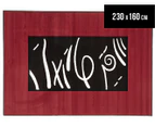 Ultra Modern Zen 230x160cm Fashion Rug - Black/Red