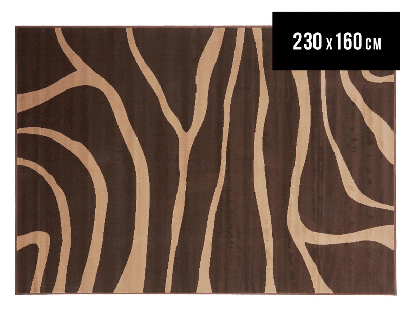 Zebra 230 x 160cm Rug - Brown/Beige