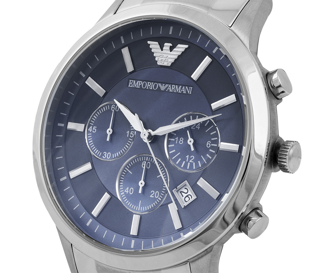 Emporio Armani Steel Strap Watch in Blue for Men Save 9 Lyst