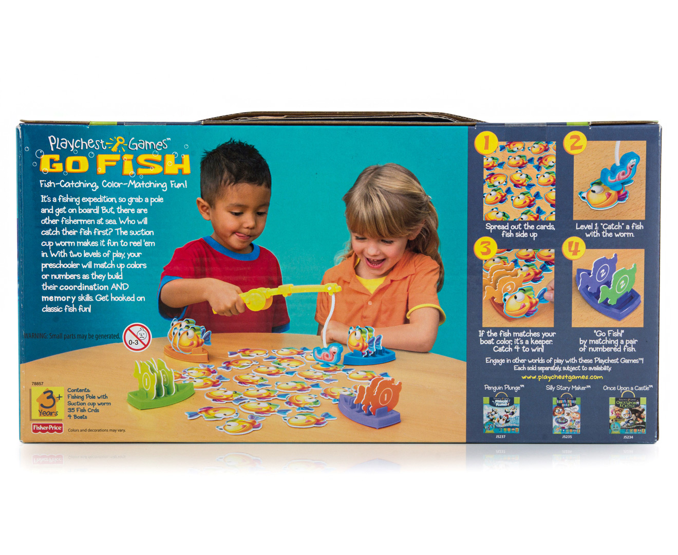Playchest Games Go Fish Color Matching Memory Fun for 2-4 Players 