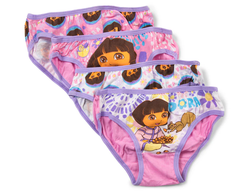 Dora The Explorer Girls' Size 3/4 Briefs 4-Pack - Multi