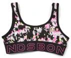 Bonds Girls' Wideband Pullover Crop - Black/Pink