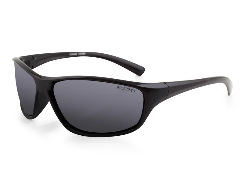 Cancer Council Men's Polarised Terang Sunglasses - Black/Smoke Mono