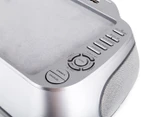Palsonic Digital Clock Radio w/ Dual USB Charging Station - Silver