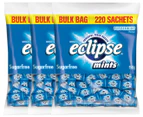 3 x Eclipse Single Serve Mints Peppermint 220pk