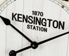 XL Kensington w/ Bold Metal Numbers Clock - White