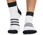 Adidas Men's Climalite 3S Thin Ankle Sock 3-Pack - White/Black