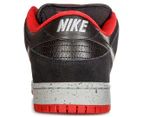 Nike Men's Dunk Low Pro SB Shoe - Black/Wolf Grey/University Red