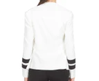 Kardashian Kollection Women's Basic Blazer - White/Black