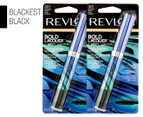 2 x Revlon Bold Lacquer Length & Volume Mascara 7mL - 001 Blackest Black