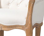 Black Mango 60cm Cabriole Elizabeth Chair - White