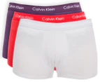 Calvin Klein Low Rise Trunk 3-Pack - Grey/Purple/Red