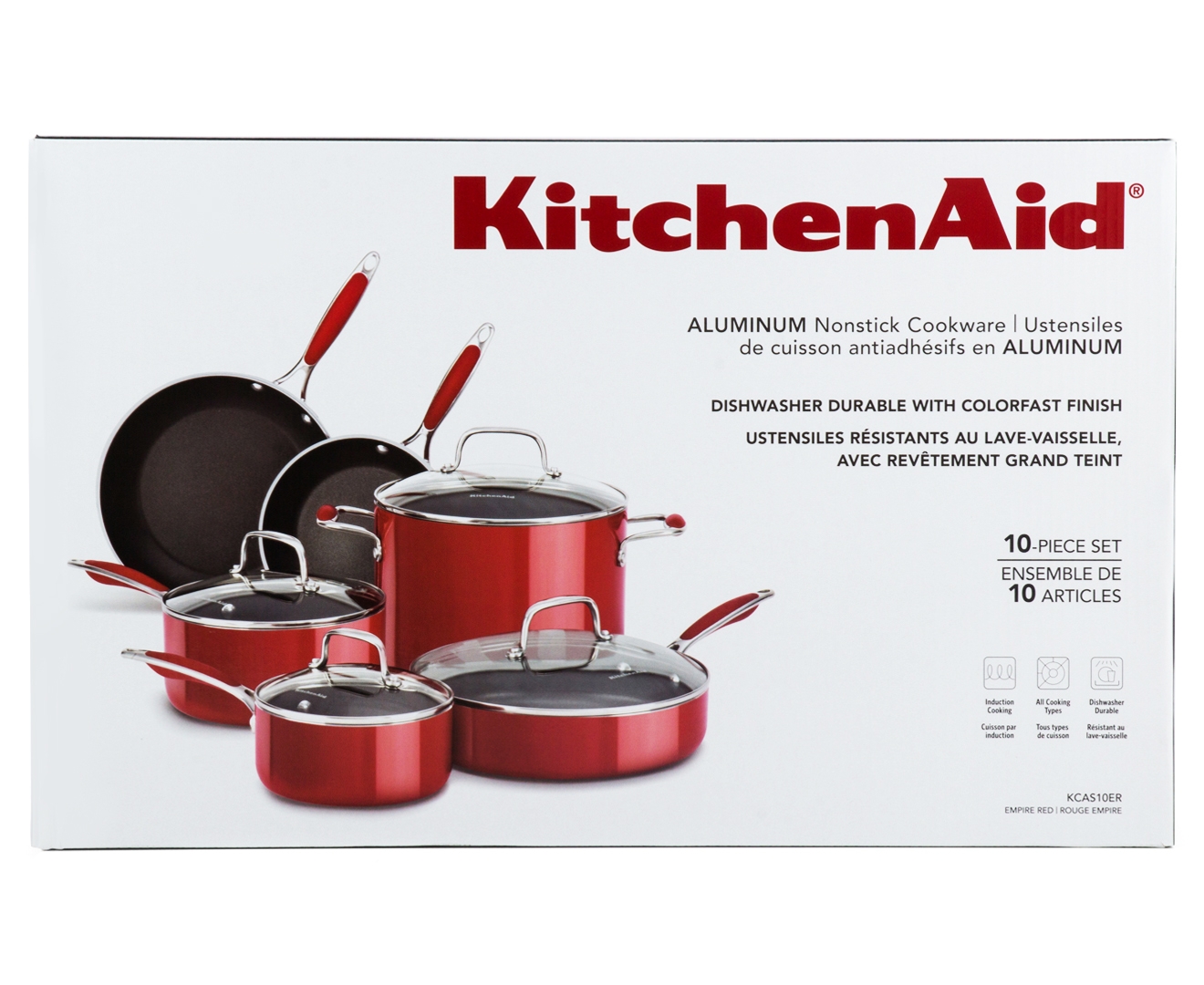 KitchenAid Aluminium Non-Stick Cookware 10-Piece Set ...