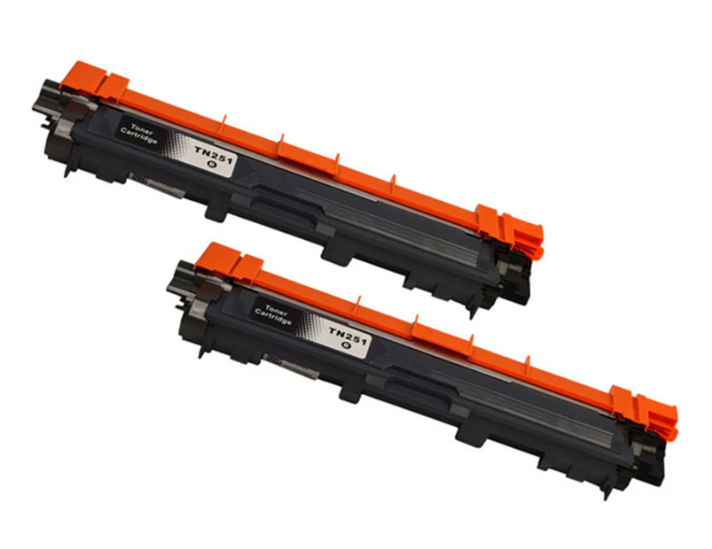 Compatible Pro Colour TN-251 Toner Cartridge For Brother Printers - Black 2-Pack