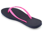Havaianas Women's Slim Pop-Up Logo Sandal - Navy Blue/Pink