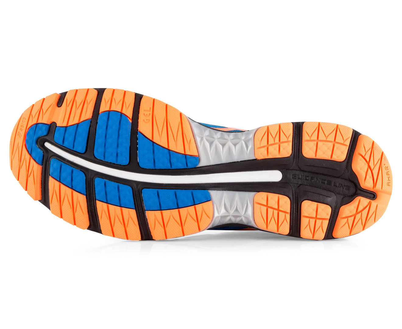 Asics men's gel nimbus 18 running 2024 shoes - blue/orange/black