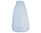 Purebaby Far Away 0.5 Tog Muslin Sleeping Bag - Blue Stripe