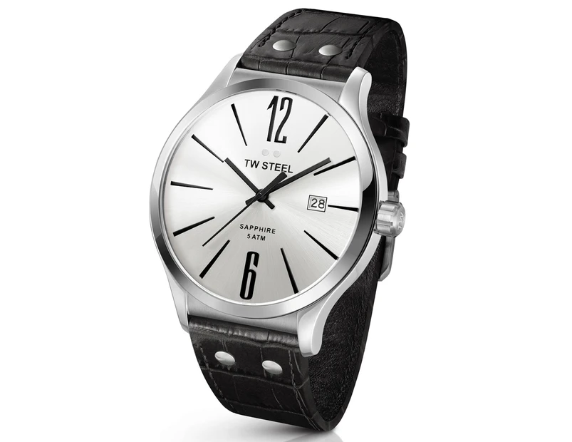 TW Steel 45mm TW1301 Slim Line Watch - Silver/Black