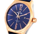 TW Steel 45mm TW1305 Slim Line Watch - Rose Gold/Blue