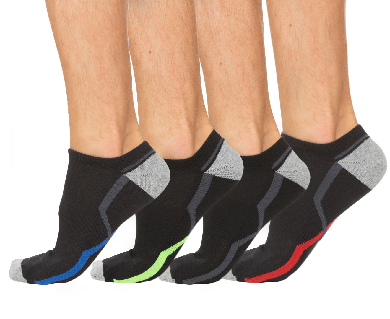 Hanes Men's Size 6-12 X-Temp Low Cut Sock 4-Pack - Black/Multi | Catch ...