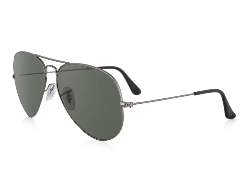Ray-Ban Aviator RB3025 Sunglasses - Gunmetal/Green